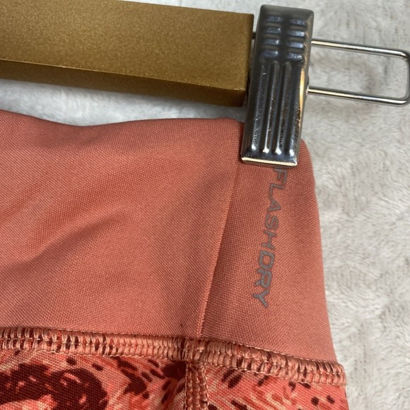The North Face Flash-Dry orange patterned capri length Small/P athletic leggings - Picture 8 of 8